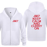 Stephen Curry Zipper Hooded Fleece Hoodies Cardigans