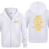 Stephen Curry Zipper Hooded Fleece Hoodies Cardigans