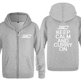 Stephen Curry Zipper Hooded Fleece Hoodies Cardigans