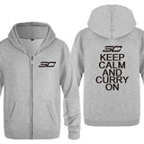 Stephen Curry Zipper Hooded Fleece Hoodies Cardigans