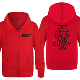 Stephen Curry Zipper Hooded Fleece Hoodies Cardigans
