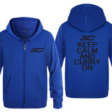 Stephen Curry Zipper Hooded Fleece Hoodies Cardigans