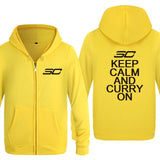 Stephen Curry Zipper Hooded Fleece Hoodies Cardigans